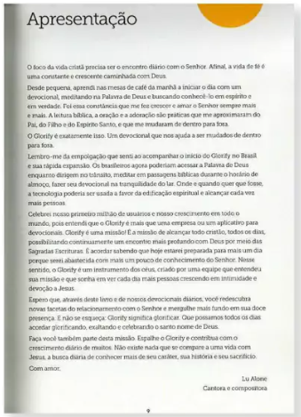 Livro Glorify: Devocionais para uma vida mais conectada com Deus
