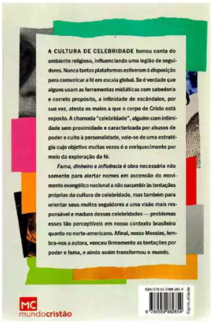 Livro Fama, Dinheiro e Influência - Katelyn Beaty