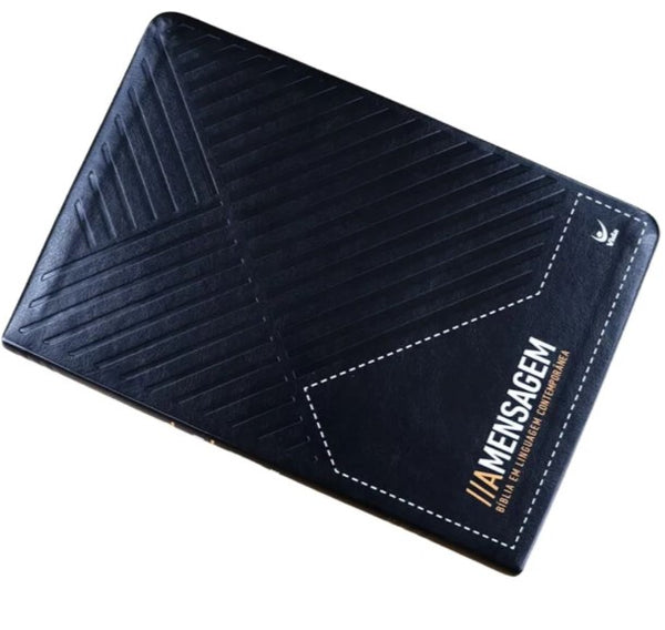 Biblia Mensagem Letra Gigante Luxo Preta