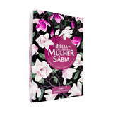 A Bíblia De Estudo Da Mulher Sábia RC Capa Dura Floral Com Harpa Avivada E Corinhos