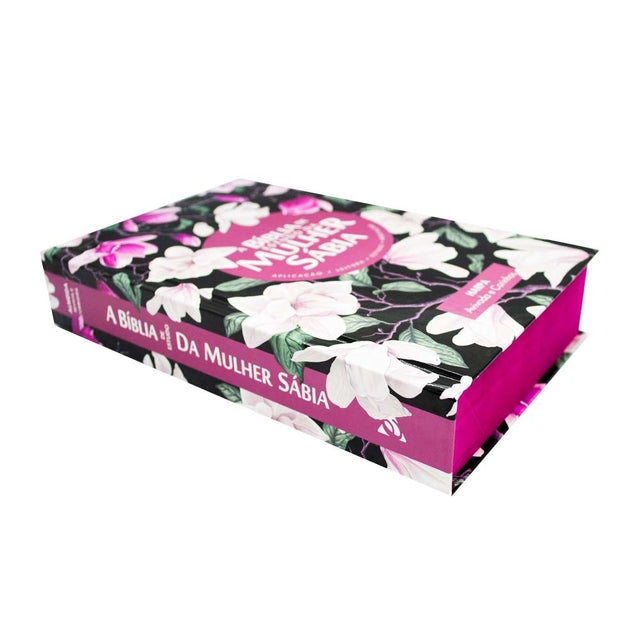 A Bíblia De Estudo Da Mulher Sábia RC Capa Dura Floral Com Harpa Avivada E Corinhos