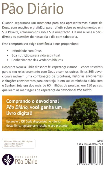 Livro Pão Diário Volume 26 Capa Família Edição Especial Letra Gigante