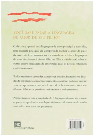Livro As 5 Linguagens Do Amor Das Crianças - Gary Chapman