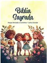 Bíblia Sagrada Infantil RC Letra Grande Com Harpa Avivada E Corinhos Capa Dura Pequena Crianças Jardim