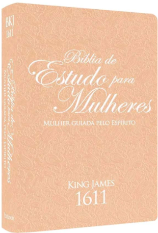 Bíblia De Estudo Para Mulheres BKJ 1611 Rose Gold Branca